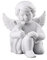 Rosenthal Engel mit Bambi Figur, 5,1 x 5 x H 6 cm, Porzellan Weiss-matt, inkl. Geschenkbox