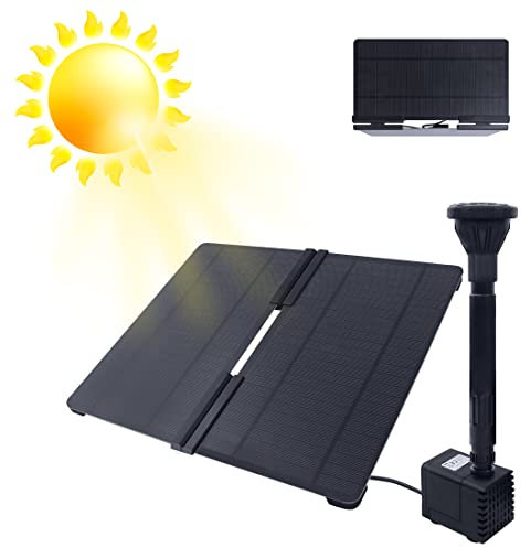 NAIZY Pompe solaire étang fontaine, 20W, options modes, jardin extérieur, décoration, étang pliant, panneau solaire carré