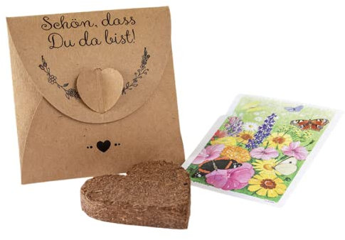 10 x Gastgeschenk Blumensamen Anzuchset zur Hochzeit, Taufe, Jugendweihe, Geburtstag, Firmenfeier (Vintage Natural)