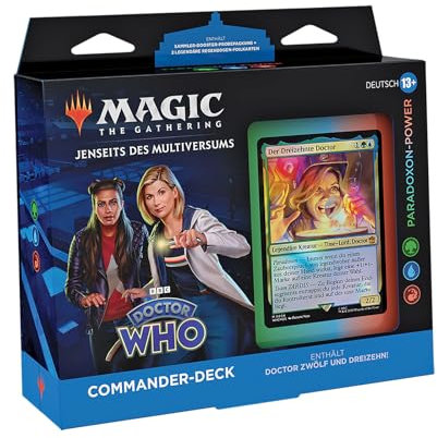 Magic The Gathering- Doctor Who Commander Deck 4 (Deutsche Version) Das zusammentreffen, Multicolor, Standard Card Size (Wizards of The Coast D23681000)