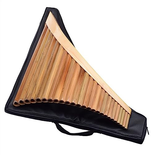 25 Pfeifen C-Taste Panflöte Professionelle Bambus Gebogene Querflöte Panflöte Musikinstrument Mit Tasche Panflöte für Anfänger