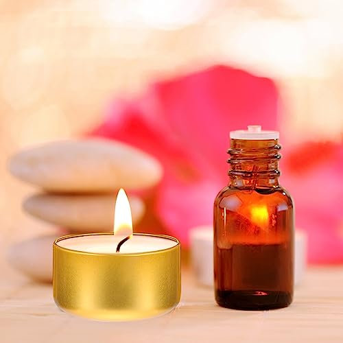 CIMAXIC Blechdosen für Kerzen mit ätherischen Ölen zum Selbermachen 50 ml runde Kerzenbehälter aus Metall wiederverwendbare Reise-Blechdosen zur Kerzenherstellung