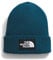 The North Face TNF Logo Box Cuffed Beanie, Midnight Petrol, One Size Regular
