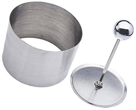 IMIKEYA Round Mold Sushi Press Molds Round Tart Ring Rice Molds Ring Molds for Kitchen Supply Tart Rings for Baking Tortilla Press Flan Stainless Steel Modeling Place Supplies to Rotate