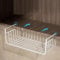 Enforose Under Shelf Wire Basket Hanging Storage Baskets Multipurpose All Metal Under Shelf Wire Basket Slide in Baskets for Kitchen(Medium white)