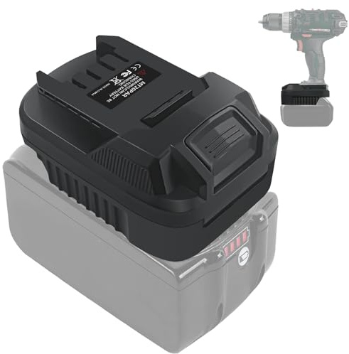TEPULAS MT20PAR Adaptateur de Batterie pour vers Parkside 20 V, Adaptateur de Batterie pour Makita 18 V BL1860 BL1850 Li-ION convertisseur vers Outil électrique Parkside 20 V XTeam Serie