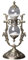 Europäischer Sanduhr-Timer,Vintage-gravierte Messing-weiße Sanduhr,rotierende Sanduhr 15 Minuten,30 Minuten,antike große Glas-Metall-Sanduhr,geeignet für Zuhause,Schreibtisch,Bürodekoration