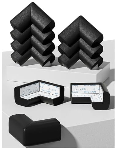 10 Stücks Kantenschutz Baby,Schaumstoff Eckenschutz für Baby,Selbstklebend Tischkantenschutz Eckschutzkanten Baby kindersicherung für Baby Sicherheit,um das Baby vor Verletzungen zu Schützen (Schwarz)