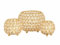 Teelichthalter Kerzenhalter Set 3-teilig Crystal Kerzenständer Vintage Kristall Farbe Gold