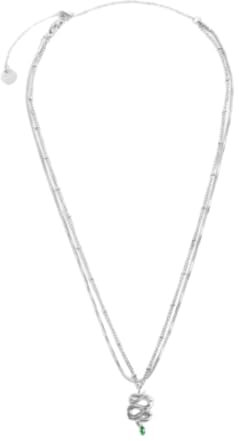 Generico Collana Donna Marlù 33CN0019-V in Acciaio Silver Doppio Filo con Serpente