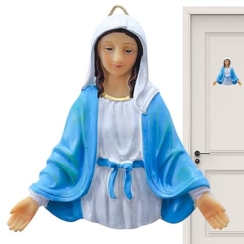 Mary Magnet,Religious Magnet | Catholic Mary, Resin Catholic Refrigerator Ornament, Catholic Icon, Hook for Wall, Door