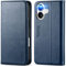 TUCCH Wallet Case for iPhone 16 (6.1) 2024 5G, PU Leather Folding Case with[RFID Blocking][Card Slots][Shockproof TPU]Viewing Stand, Flip Folio Stand Phone Cover Compatible with iPhone 16, Dark Blue