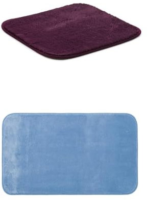 Gözze Badteppich Rio Premium 2er Set, 50x45 cm + 60x100 cm, Farbe: Beere