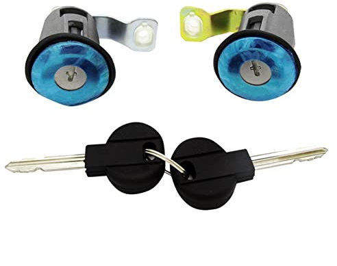 DÉMULAX Cylindre de Serrure de Porte Gauche Droite avec 2 clés, for citroën, BERLINGO XSARA Picasso, for Partner, 9170G3 252522 Ensemble de Cylindre de Serrure de Porte de Voiture