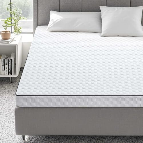 SEZMOONSI Topper 180x200cm 10cm Höhe H3 (2 in 1) Härtegrade Gel-Schaum Matratzen Topper mit Waschbarer Bezug, rutschfest & Atmungsaktiv Matratzentopper für Boxspringbett, Sofa, Wohnwagen