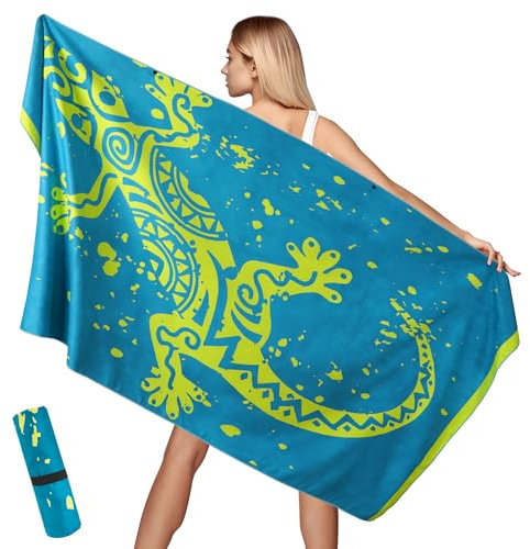 Aonext Strandhandtuch Groß, Mikrofaser Handtuch 100x200cm, Strandtücher Sandfest, Kompaktes und Schnelltrocknendes Saunatuch XXL, Reisehandtuch für Strand, Gym, Travel, Strand, Sauna