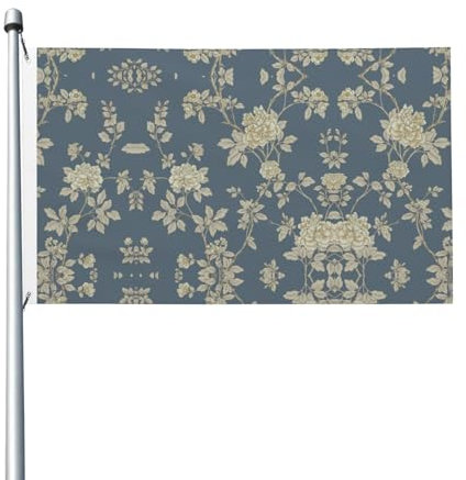 Bandiera con stampa di fiori blu e gialli, per interni ed esterni, decorazione per la casa, primavera, estate, autunno, inverno, double face