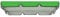 Swing Chair Canopy Replacement 3 Seater Garden Seat Cover Waterproof Windproof 210D Rip Proof Top Cover 195cm x 125cm (Green)