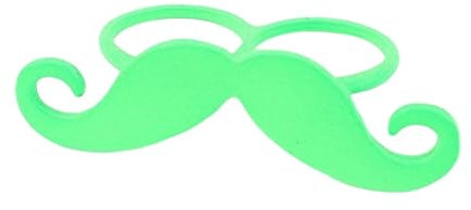 YUGSHNKFC Schnurrbart-Ringe aus Metall, verstellbar, offen, Halloween, Cosplay, Zubehör für Männer und Frauen, Halloween, Maskerade, Lenker, Schnurrbart-Ringe, grün, One size