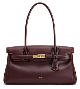 JW PEI Damen Yara Schultertasche - Tiefes Burgunderrot