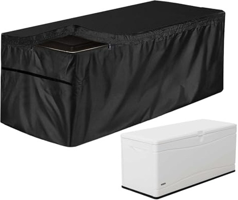 Staubdicht Abdeckung Für Kissenbox Kissentruhe Wasserdicht Auflagenbox Garten Allzwecktruhe Outdoor Aufbewahrungsboxen Schutzhülle Gartenbox Abdeckplane Wetterfest Gartentruhe Schutzplane Abdeckhaube