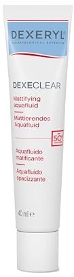 Dexeryl® DEXECLEAR Mattierendes Aquafluid SPF50+ 40ml | Mit 1 % P-Refinyl, Glutaminsäure, reduziert Talg, verfeinert Poren, Dry-Touch-Finish, mattiert bis zu 14 Std, ohne Duftstoffe