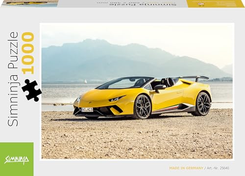 Simninja Puzzle 1000 Teile – Italienischer Supersportwagen – Auto Puzzle für Erwachsene & Jugendliche