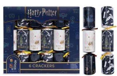 Harry Potter Halloween or Christmas Party Crackers, Set of 6, 6x12 Navy and Gold