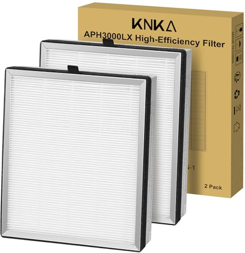 KNKA Filtro per APH3000,confezione da 2 filtri 2-in-1 HEPA e carbone attivo