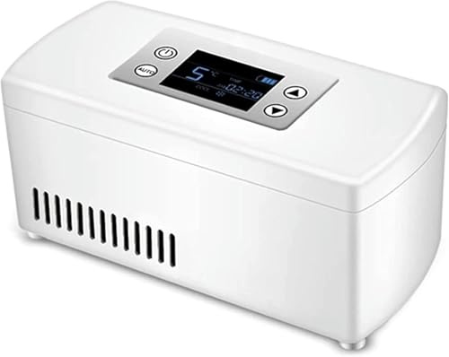 Mini refrigerador para diabéticos de Viaje Refrigerador de insulina Refrigerador portátil para medicamentos Estuche de enfriamiento de medicamentos Compacto para automóvil 2-8 ℃ Caja refrigeradora p