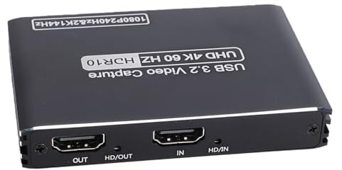 Sxhlseller Videoaufnahmekarte, 4K 60Hz HD Multimedia-Schnittstellenkarte mit Loop Out, USB 3.2 Gaming Live Streaming Karte für PCWindowsMac OBS Vmix