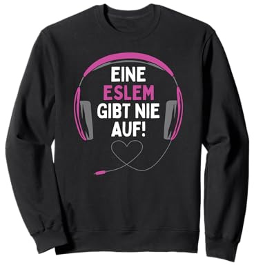 Gaming Kopfhörer Eine Eslem Gibt Nie Auf Personalisiertes Sweatshirt