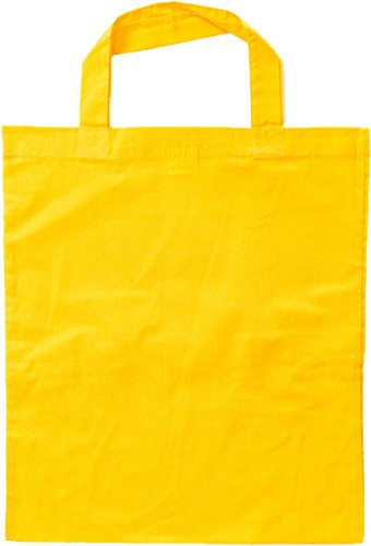 Nashville print factory Baumwollbeutel auch mit Druck | Logo | Werbung | Tragetasche Tasche Beutel Stoffbeutel Baumwolltasche (lange Henkel - 1 Beutel, Gelb - unbedruckt)