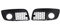 Areyourshop nuevo parachoques delantero luces antiniebla rejilla L/R para V-W Golf Mk5 GTI 2006 – 2008