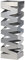 DRW Schirmständer, Silber, 15.5x15.5x49 cm