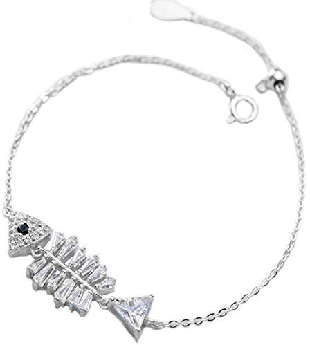 Helen de Lete S925 Sterling Silber Fisch Knochen Armband