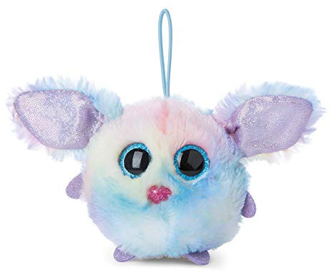 NICI 46872 NICIdoos BallBies Hund mit Loop 9 cm – Kuscheltier Hund für Kinder & Erwachsene ab 3 Jahren – Flauschiges Schmusetier mit großen Glitzeraugen zum Spielen, Sammeln & Kuscheln