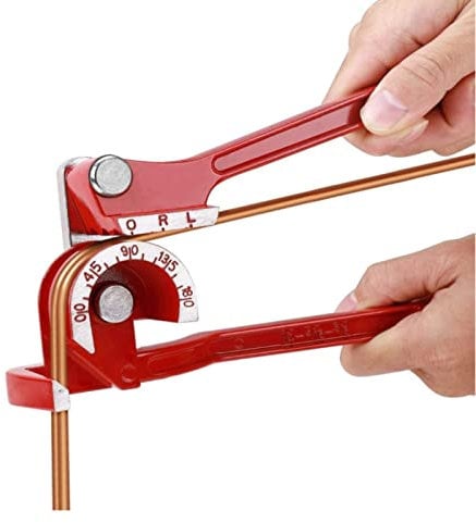 Tube Bender, 3-in-1 Professional Manual Pipe Bender Adjustable 180 Degree Pipe Bending Tool with Non-Slip Handle for Bending Tubes with Diameter of 1/4 inch, 5/16 inch and 3/8 inch
