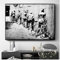 LangGe Wandbild 50x60cm Rahmenlose Retro Fahrrad Foto Leinwand Poster Schwarz-weiß Badezimmer Dekoration Herren Rennrad Wandkunst Bild