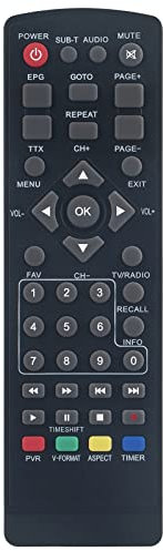 Telecomando sostitutivo Adatta per PremiumX Full HD Digital Terrestrischer Receiver Kabel Receiver FTA540T DVB-T2 H.265 FTA530C DVB-C H.264 HD 530C FTA DVB-C/C2 HD 540T FTA DVB-T/T2