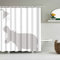Duschvorhang Nilpferd Shower Curtains Wasserdichter, Duschvorhang Badewanne, Waschbar Stoff Polyester Duschvorhänge mit 12 Duschvorhangringen, 3D Digitaldruck 180x200cm