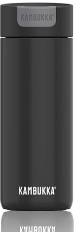 Kambukka - Thermobecher 500ml - Modell OLYMPUS MATTE BLACK - Thermobecher/Kaffeebecher to go: Easy cleaning - rutschfester Boden - vakuumisoliert - Edelstahl-Thermo-Kaffee-Reisebecher