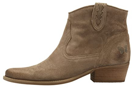Felmini - Damen Schuhe - Verlieben WEST B504 - Cowboy Stiefeletten - Echtes Leder - Grau - 39 EU Size