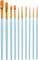 10 Pièces Pinceaux Peinture,Pinceaux Peinture Acrylique,Nylon Pinceau Artiste Plume Lisse,Pinceaux de Peinture à l'huile,pour Peinture Acrylique, Peinture à l'huile, Aquarelle et Gouache