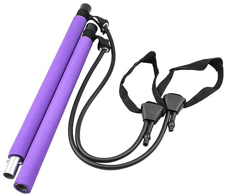 Elinrat Pilates Bar Sculpt Übungsstab | Pilates Fitnessgeräte | Tragbares Yoga Widerstands Pilatesband | Multifunktionale Pilates Stange | Pilates Bar Set Mit Widerstandsband Übungsstab