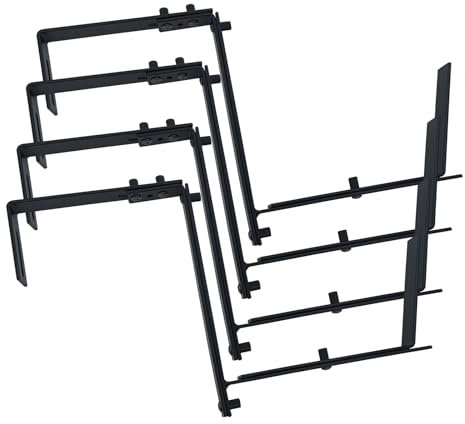 ANMOO 4PCS Adjustable Planter Bracket for Window Sill Planters, 6 to 12.5 Inch Universal Outdoor Hanging Bracket, Garden Balcony Fence Railing Planter Bracket
