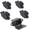 JZK 5-Pack C14 Plug Adapter Panel Mount, AC 250V 10A 3-Pole IEC Input Module Socket with Cover