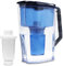 NQYZZFD Water Alkaline Water Pitcher - Long-Life Filter Jug - Enhanced Water Filtration System - PH Boosting Dispenser - Water Filter Jug Glass - BPA Free,Blue
