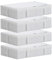 TYEERS Caja de Almacenaje Bajo la Cama con Tapa, Tela Duradera, Lavable, Plegable, Organizador Armario para Ropa, Mantas, Sábanas, Zapatos, 70x42x18 cm, Paquete de 4, Blanco