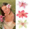 Lot de 3 pinces à cheveux hawaïennes pour femme - Fleurs d'orchidée artificielles - Barrettes à cheveux pour l'été, la plage, les mariages